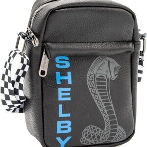 Carroll Shelby Crossbody Bag Vegan Leather Super Cobra Racing Checkers